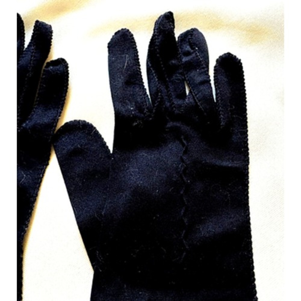 Cotton women's cotton gloves size S/M black vtg